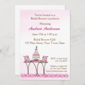 Invitation nuptiale de douche de déjeuner de (Devant / Derrière)