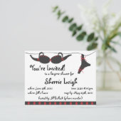 Invitation nuptiale de douche de dessous noirs et (Debout devant)