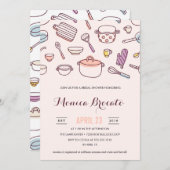 Invitation nuptiale de douche de DOUCHE de CUISINE (Devant / Derrière)