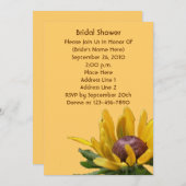 Invitation nuptiale de douche de fleur de Susan (Devant / Derrière)