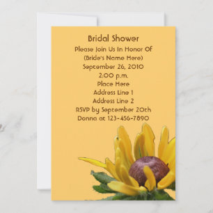 Invitation nuptiale de douche de fleur de Susan