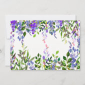 invitation nuptiale de douche de fleur pourpre (Dos)