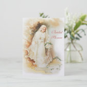 Invitation nuptiale de douche de jeune mariée (Debout devant)