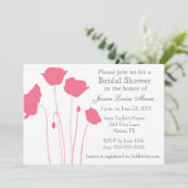 Invitation nuptiale de douche de pavots de corail (Debout devant)