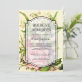INVITATION NUPTIALE DE DOUCHE DE ROSE FLORAL (Debout devant)