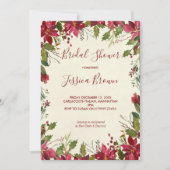 Invitation nuptiale de douche de vacances d'hiver (Devant)