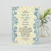 invitation nuptiale de douche d'hippocampes (Debout devant)