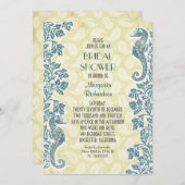 invitation nuptiale de douche d'hippocampes (Devant / Derrière)