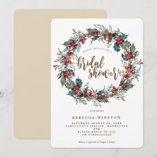 invitation nuptiale de douche d'hiver de guirlande