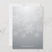 Invitation nuptiale de flake de neige gris moderne (Dos)