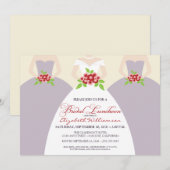 Invitation nuptiale de jeune mariée et de déjeuner (Devant / Derrière)