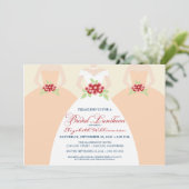 Invitation nuptiale de jeune mariée et de déjeuner (Debout devant)