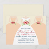 Invitation nuptiale de jeune mariée et de déjeuner (Devant / Derrière)