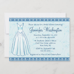 Invitation nuptiale de la partie de douche de robe