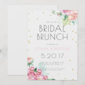 Invitation nuptiale de partie de brunch (Devant / Derrière)