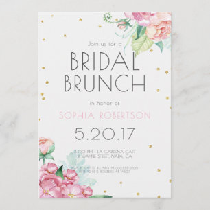 Invitation nuptiale de partie de brunch