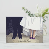 Invitation nuptiale de répétition de chaussures (Debout devant)