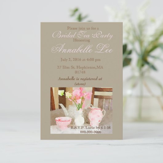 Invitation nuptiale de thé (Debout devant)