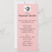 Invitation nuptiale de thé (Dos)