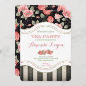 Invitation nuptiale de thé (Devant / Derrière)