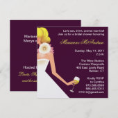 invitation nuptiale de vin sans fleur (Devant / Derrière)