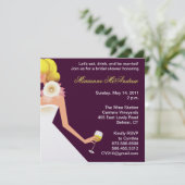 invitation nuptiale de vin sans fleur (Debout devant)