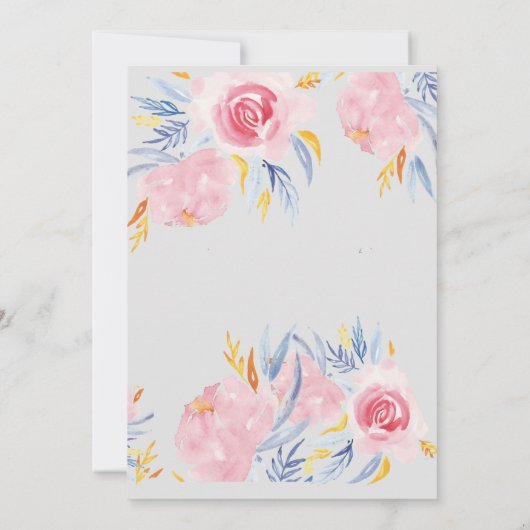 Invitation nuptiale de wedding shower (Dos)