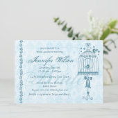 Invitation nuptiale de wedding shower de cage à (Debout devant)