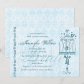 Invitation nuptiale de wedding shower de cage à (Devant / Derrière)