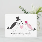 Invitation nuptiale de wedding shower de couples (Debout devant)