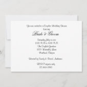 Invitation nuptiale de wedding shower de couples (Dos)