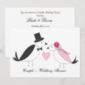 Invitation nuptiale de wedding shower de couples (Devant / Derrière)