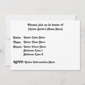 Invitation nuptiale de wedding shower de fleur de  (Dos)