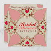 Invitation nuptiale d'exposition de coeurs d'amour (Devant / Derrière)