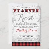Invitation nuptiale d'hiver Flannel et givre (Devant)