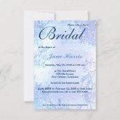 invitation nuptiale élégant de douche de bleu (Devant)