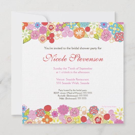 Invitation nuptiale faite sur commande assez (Dos)