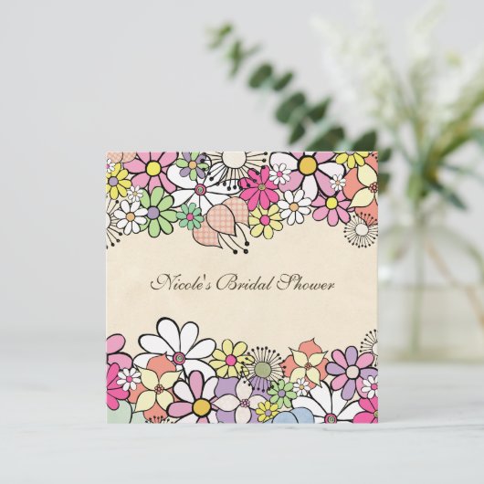 Invitation nuptiale faite sur commande de douche (Debout devant)