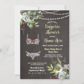 Invitation nuptiale floral de craie de douche de (Devant)