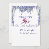 Invitation nuptiale florale (Devant / Derrière)