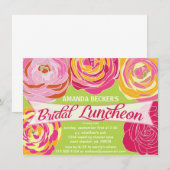 Invitation nuptiale florale abstraite audacieuse (Devant / Derrière)