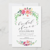 Invitation nuptiale FLORALE DE BOHÈME de douche (Devant)