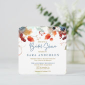 Invitation nuptiale florale de l'aquarelle d'autom (Debout devant)