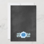 Invitation nuptiale florale Teal de douche de (Dos)