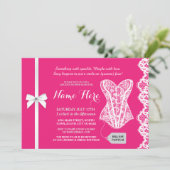 Invitation nuptiale Fuschia Pink Lingerie (Debout devant)