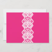 Invitation nuptiale Fuschia Pink Lingerie (Dos)
