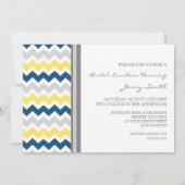 Invitation nuptiale grise de déjeuner de Chevron (Dos)