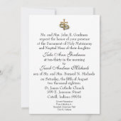 Invitation nuptiale Mariage catholique traditionne (Dos)