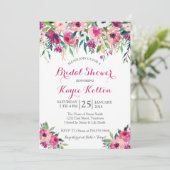 Invitation nuptiale rose lumineuse de douche (Debout devant)