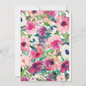 Invitation nuptiale rose lumineuse de douche (Dos)